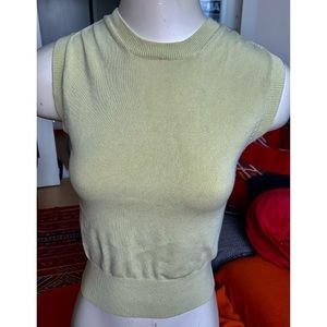 TAHARI, SLVLSS GREEN SWEATER, SZ P
